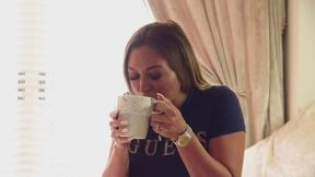 Natalia Wets Her White Panties