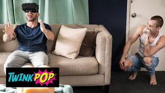 Theo Brady gets raw fucked by his roommate in a hot spread eagle drill