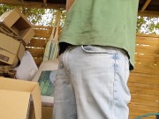 Jerking off and cumming in the barn again