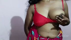 Hot Aunty Red Saree Sexy Seduce to your Cock
