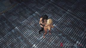 Slave. 3d hot dickgirl fucks a horny teen tranny in the industrial zone