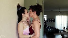 bratty stepdaughter-deep kissing, lesbian, taboo roleplay