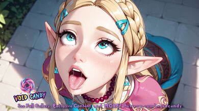 Princess Zelda deepthroats your cock with insane blowjob moans