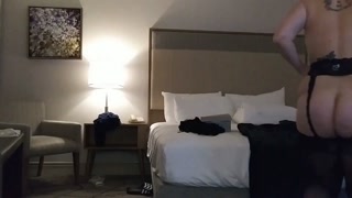PAWG wife getting naked in the hotel