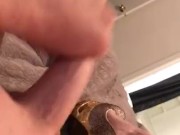 Cassie jacks off in heels and moans