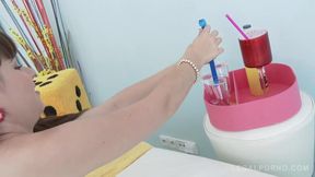 Dirty minded brunette, Luna Rival likes to get DPed, while sucking another rock hard dick