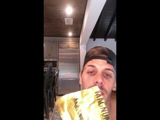 Showing a fan how this chab used a fucking-rubber and gave him a large spunk fountain