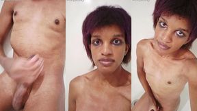 castrated trans girly gets messy in shower