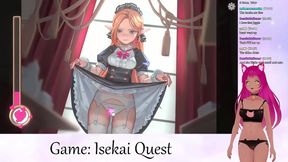 Lewd VTuber Neko Streams Anime Video Game for Creampie Action