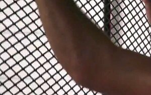 GenderX - TS Hotty Ariel Demure Wakes Up & Catches Friend Jerking Off