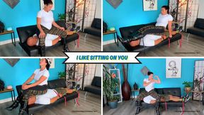 I Like Sitting On You - Goddess Rapture Loves Using Her 190 lbs To Crush Boys - Chest Sitting, Stomach Sitting, and Face Sitting Have Her Slave Struggling To Breathe - UltraHD (MP4)