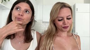 Hot blonde Gina Gerson and small tit Maya Rose give tips on confidence