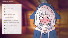 Gawr Gura forgot to turn off the stream before sex ! Anime hentai 2d ( Cartoon porn )