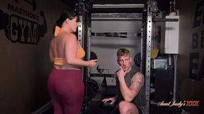 AuntJudysXXX - Busty Spanish MILF Montse Tempts Her Trainer in Swinger Scene