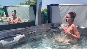 Artemisia gets slick and wild in an outdoor jacuzzi.