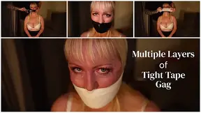 Multiple Layers of Tight Tape Gag MP4 1080p
