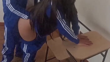 WTF? So cute, but she&#039_s not innocent anymore! Hot student taking private lessons with her classmate, and he fucks her right in the classroom!!!