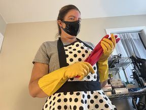 STEP-MOM HUMILIATES AND PUNISHES YOU WEARING GLOVES