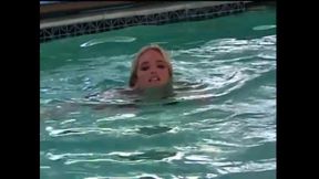 Bodybuilder in Swimming Pool