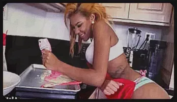 Exotic Ebony Zoey Reyes Kitchen Ravishing