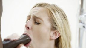 ”Taylor White trying out her first ebony erection”