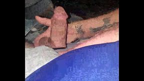 Fondling my friends thick cock  while we were parked in his van