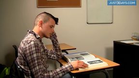 The Tutor Fucks His Ass on the Table