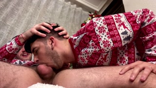 My stepbrother gives me his cock as a Christmas gift