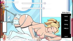 Cartoon babe Marge gets double-dildoed and makes a mess