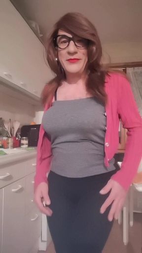 Crossdresser Boy Dressed as Busty Woman