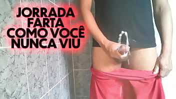 Gozad&atilde_o com Jato Forte de Porra