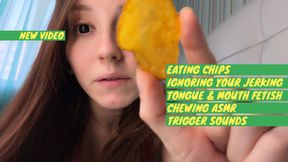 Hungry head, chips eater ASMR