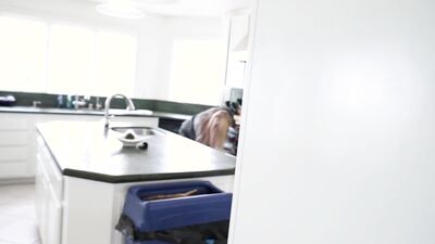 Big ass cougar lady asked her stepson for cock and he gladly obliged