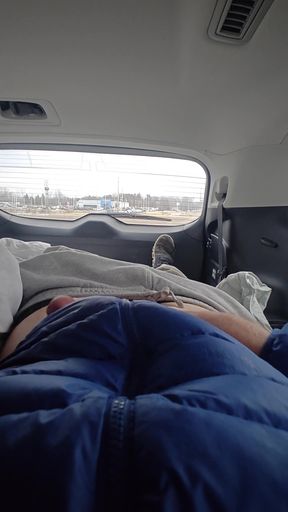 Big Tits Asian American Sissy Tranny Trap Fucked by Her Daddy Dom in Parking Lot