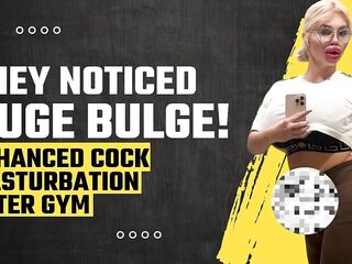 THEY NOTICED MY GIANT BULGE! Jerking fresh Schlong after Gym - Vienna Xtreme