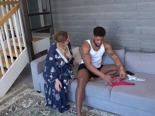 Stepmom Caught Her BBC Stepson Smelling Her Underware