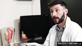 Muscular Scott Demarco extracts  charming Rob Quins semen sample after rough assfucking se