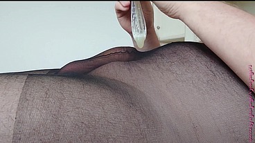 Spaß mit fremden benutzten Kondom in Strumpfhose