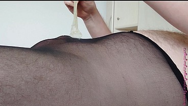 Spaß mit fremden benutzten Kondom in Strumpfhose