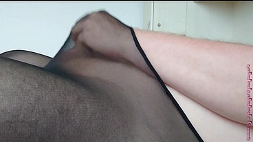 Spaß mit fremden benutzten Kondom in Strumpfhose