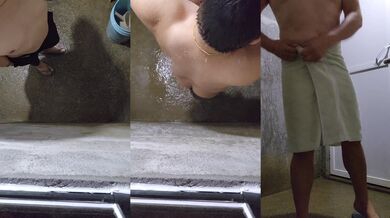 Hot Pinoy Grab driver busts boso in CR while muscly dad tugs one out