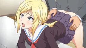 Lecherous Salaryman 2 - Naughty Hentai Teen 18+ Gives Handjob On Elevator