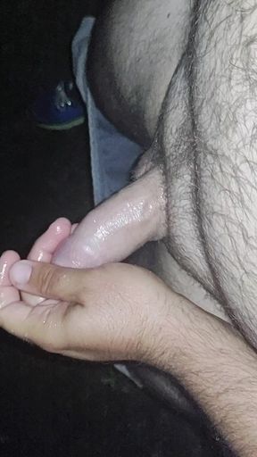 Bear worships fat cock after a long day of working outdoors