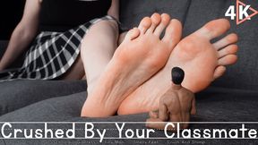 Crushed By Your Classmate - 4K - The Goddess Clue, Squeezed By A Giantess Schoolgirl's Smelly Soles And Dominated By Her Foot Fumes, Sweaty Feet, Adorable Giant Woman, Fatal Crush