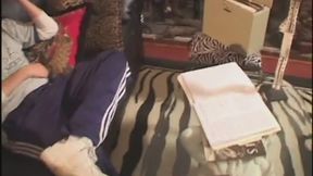 Frisky blonde gets a creampie in her asshole