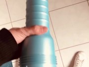 I play with a fleshlight and cum / FLESHJACK