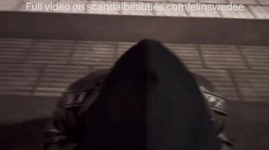 Smoking Swedish Amateur Public Blowjob Night Train Station Leather Jacket Gushing Choked