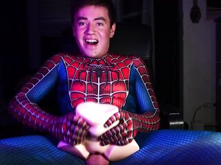COLLEGE HUNK CREAMS INTO PLASTIC VAGINA B4 HALLOWEEN PARTY