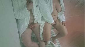 Slut wife fucks stranger at the sauna