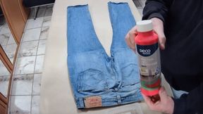 Levis 2 coated in red paint